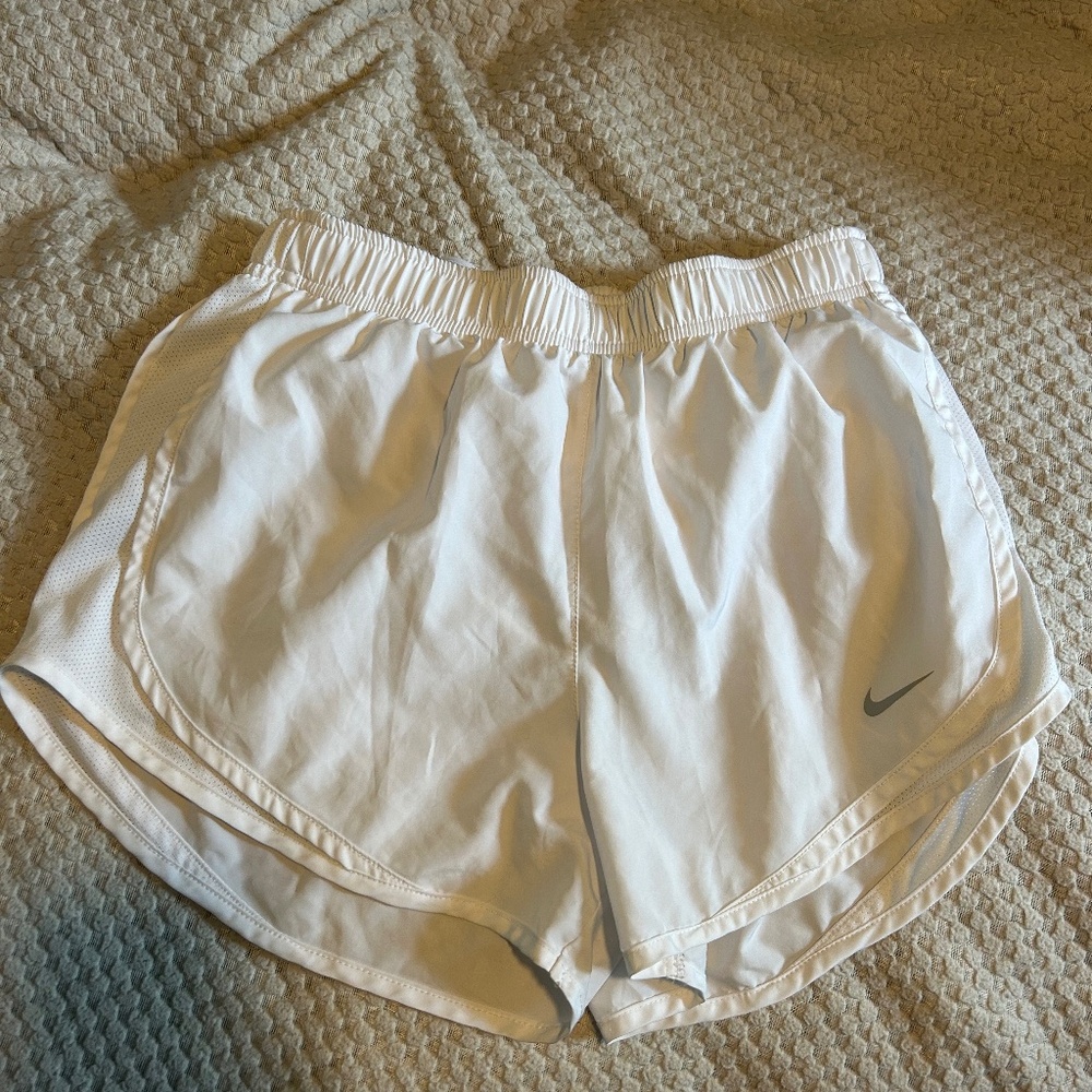 Nike workout shorts white size small